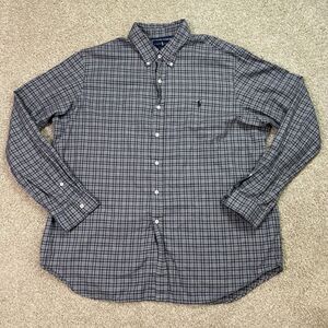 Polo Ralph‎ Lauren Button Shirt long Sleeve VINTAGE Blue Men's 2XL Classic